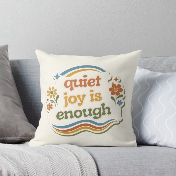 Item preview, Quiet Joy Is Enough – Inspirational Wellness Typography Design designed and sold by CosmicQuietLab.