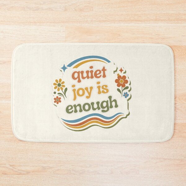 Item preview, Quiet Joy Is Enough – Inspirational Wellness Typography Design designed and sold by CosmicQuietStudio.