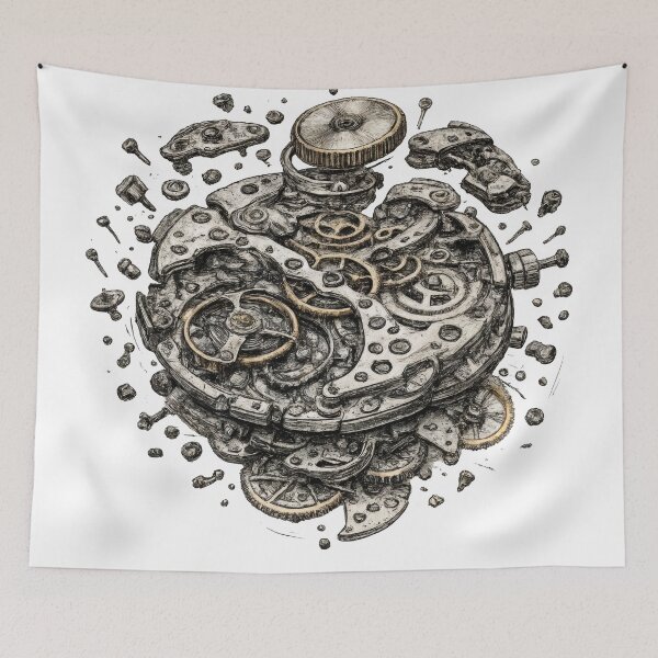 Item preview, T-Shirt - Sticker - Exploded Time: Precision in Motion designed and sold by ForeverPrintsOK.