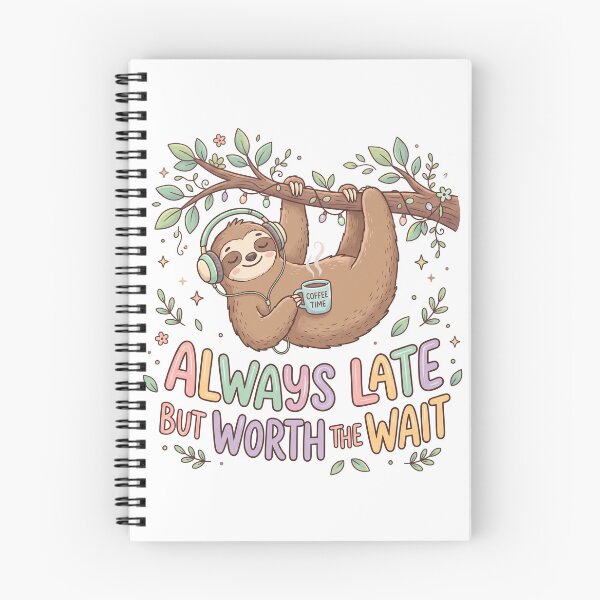 Item preview, Always Late But Worth the Wait – Chill Sloth designed and sold by khalidnasr.