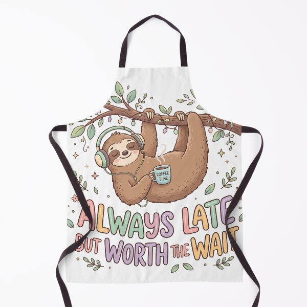Item preview, Always Late But Worth the Wait – Chill Sloth designed and sold by khalidnasr.