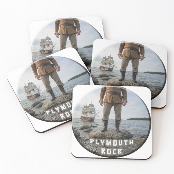 Item preview, Plymouth Rock 1620 - Pilgrim & Mayflower designed and sold by SouthShorePics.
