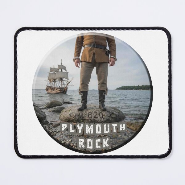 Item preview, Plymouth Rock 1620 - Pilgrim & Mayflower designed and sold by SouthShorePics.