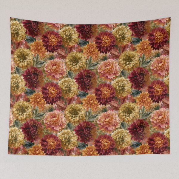 Item preview, Beautiful Dahlias  - Flower Bouquet Pattern  - Valentine Gifts For Her designed and sold by RoyalStarsPatts.