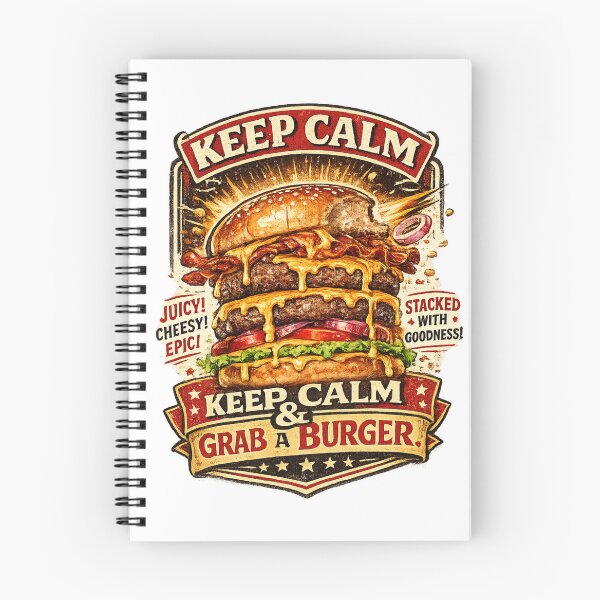 Item preview, Keep Calm Grab A Burger: Motivational Reassurance Food Therapy designed and sold by irfanshikh.