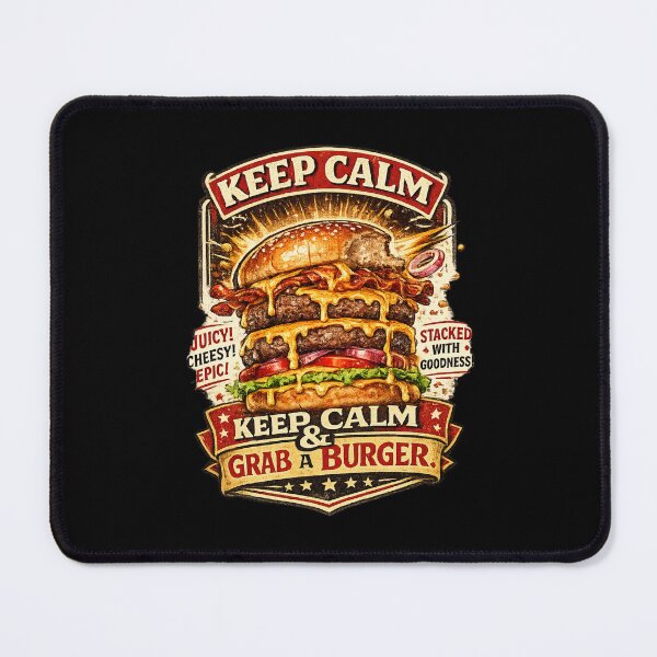 Item preview, Keep Calm Grab A Burger: Motivational Reassurance Food Therapy designed and sold by irfanshikh.