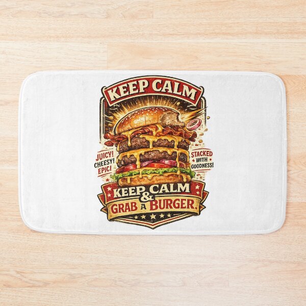 Item preview, Keep Calm Grab A Burger: Motivational Reassurance Food Therapy designed and sold by irfanshikh.