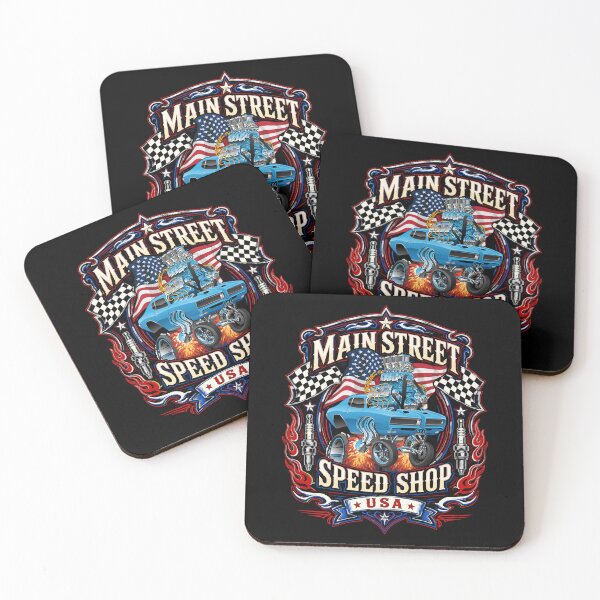 Item preview, Main Street Speed Shop USA Hotrod Muscle Car Design designed and sold by hobrath.