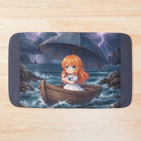 Item preview, Cute Girl In Boat During Stormy Sea designed and sold by Azurart2.