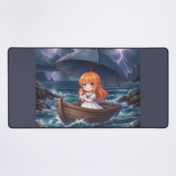 Item preview, Cute Girl In Boat During Stormy Sea designed and sold by Azurart2.