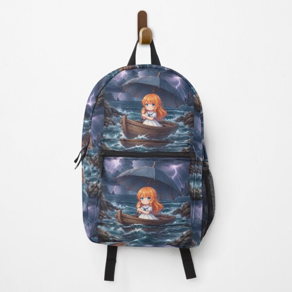 Item preview, Cute Girl In Boat During Stormy Sea designed and sold by Azurart2.
