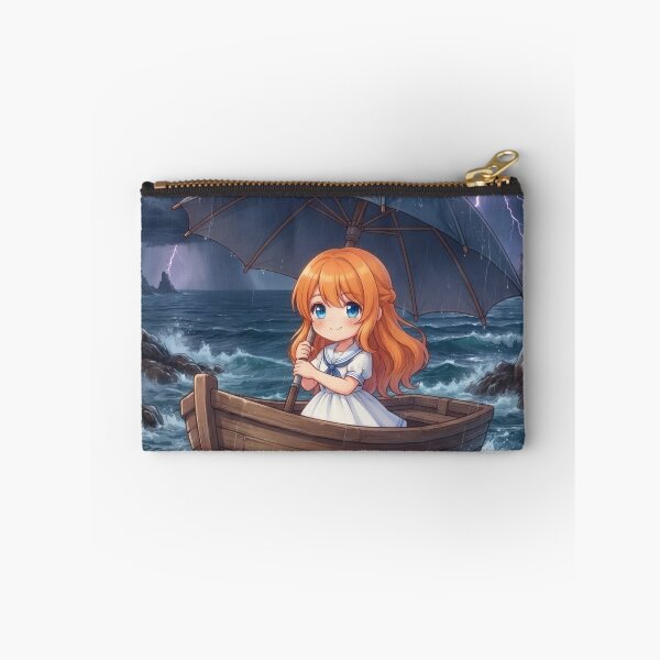 Item preview, Cute Girl In Boat During Stormy Sea designed and sold by Azurart2.