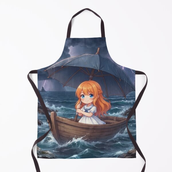 Item preview, Cute Girl In Boat During Stormy Sea designed and sold by Azurart2.