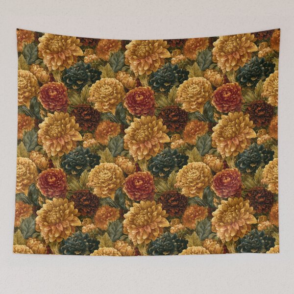 Item preview, Classic Dahlias Flower  - Flower Bouquet Pattern  - Valentine Gifts For Him designed and sold by RoyalStarsPatts.