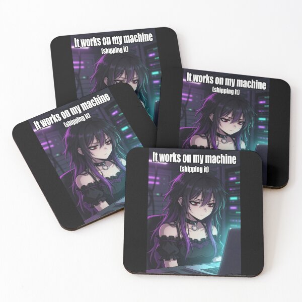 Item preview, It Works On My Machine (Shipping It) | Goth Anime Programmer Girl designed and sold by Amber Sky Creations.