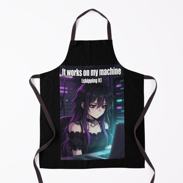Item preview, It Works On My Machine (Shipping It) | Goth Anime Programmer Girl designed and sold by Amber Sky Creations.