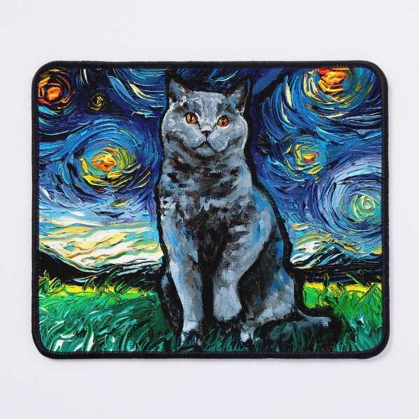 Item preview, Blue British Shorthair Cat Night designed and sold by AjaTrier.