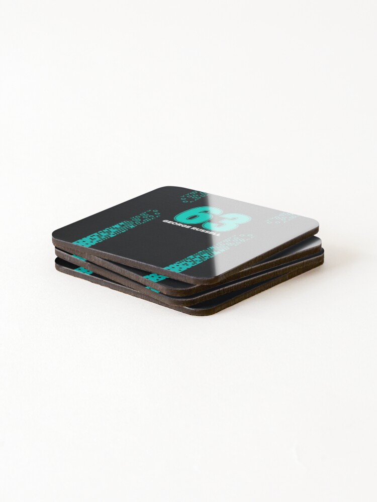 Thumbnail 4 of 5, Coasters (Set of 4), George Russell 63 designed and sold by PatternDesign01.