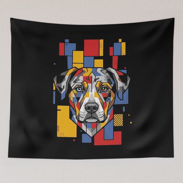 Item preview, Funny Catahoula Leopard Colorful Blocks Geometric Art Mom Dad Kids designed and sold by FurryHavenPH.