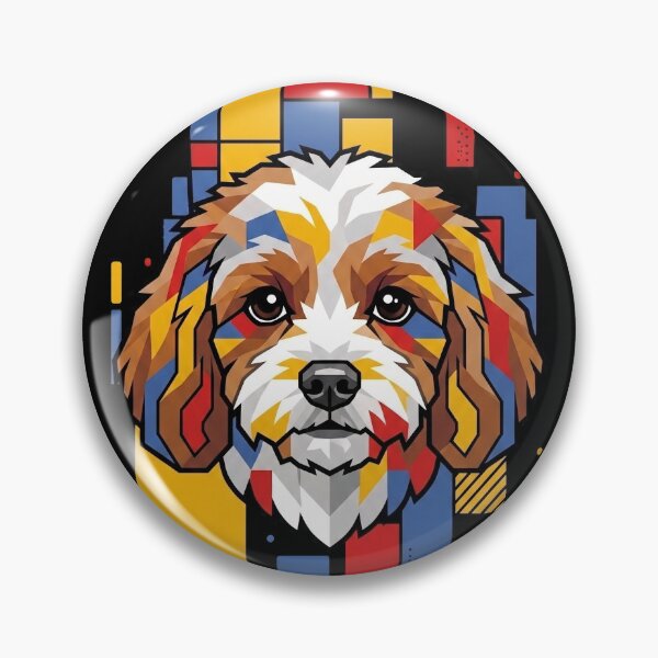 Item preview, Funny Cavachon Colorful Blocks Geometric Art Mom Dad Kids designed and sold by FurryHavenPH.