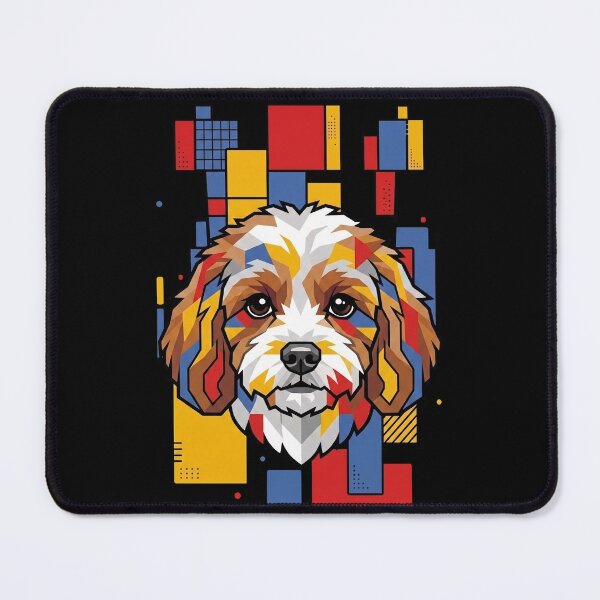 Item preview, Funny Cavachon Colorful Blocks Geometric Art Mom Dad Kids designed and sold by FurryHavenPH.
