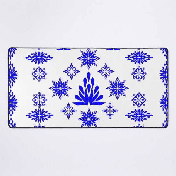 Item preview, Elegant Blue Geometric Floral Motif and Symmetrical Design Elements Set for Traditional Ornament Design designed and sold by Ei-Ei.