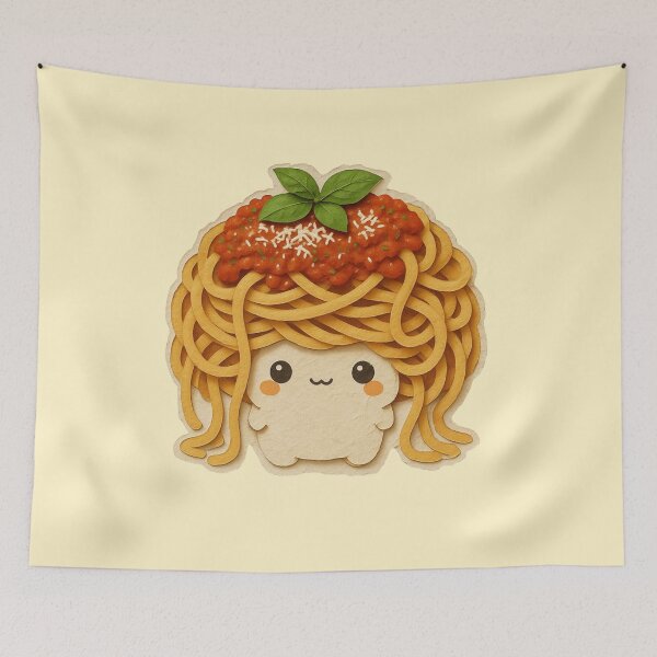 Item preview, Cute Spaghetti Mushroom | Kawaii Pasta Mushroom Character | Scrapbook Funny Food Art designed and sold by Eathusiast.