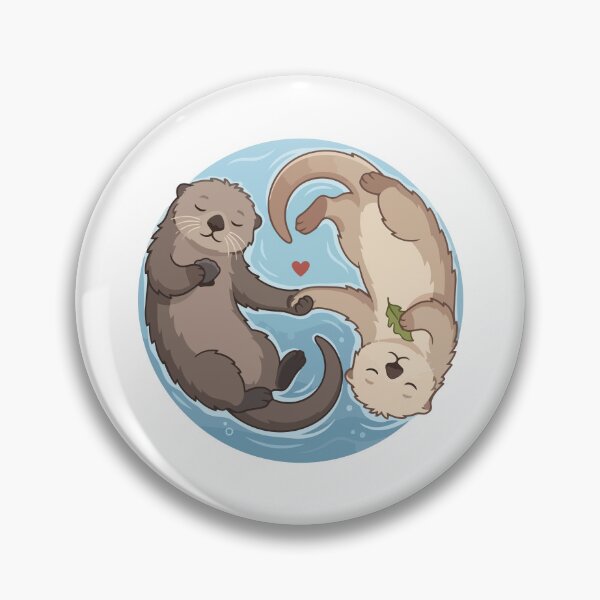 Item preview, Cute Sea Otters Holding Hands Yin Yang Circle designed and sold by Arc2020.