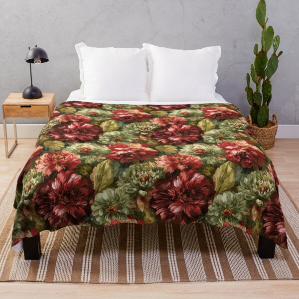 Item preview, Bold Dahlias Print - Botanical Garden Pattern - Valentine Gifts For Boyfriend designed and sold by RoyalStarsPatts.