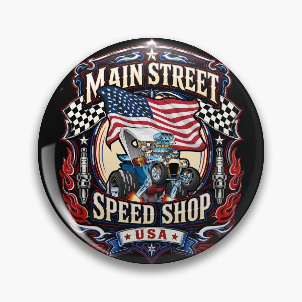 Item preview, Patriotic Main Street Speed Shop USA Hotrod T-Bucket Roadster Design designed and sold by hobrath.