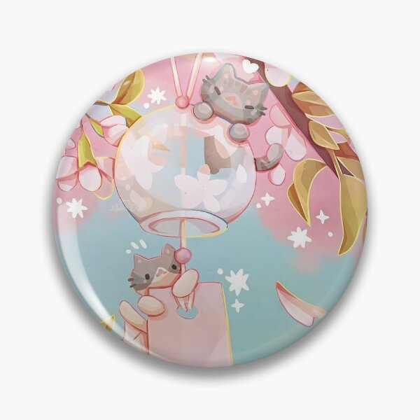 Item preview, Kitty Cherry Blossom Wind Chim designed and sold by rainyclouddiary.