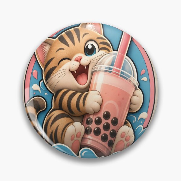 Item preview, Boba Cat Sticker  designed and sold by mo-carnival.