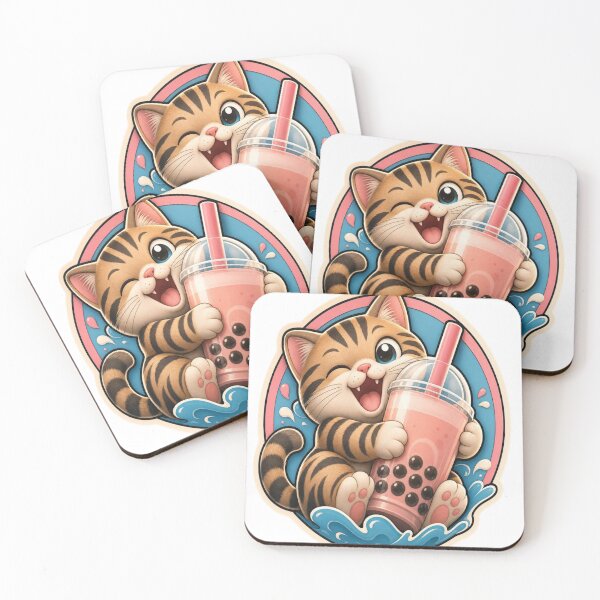 Item preview, Boba Cat Sticker  designed and sold by mo-carnival.