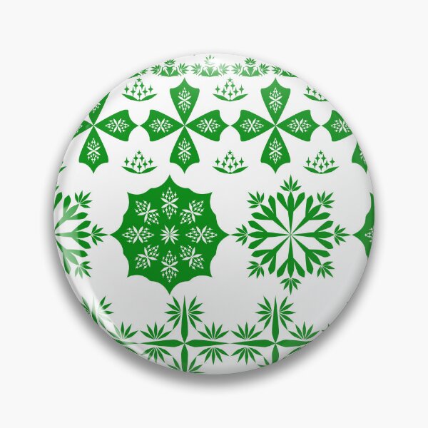 Item preview, Modern Traditional Green Floral Border Pattern with Decorative Geometric Ornament designed and sold by Ei-Ei.