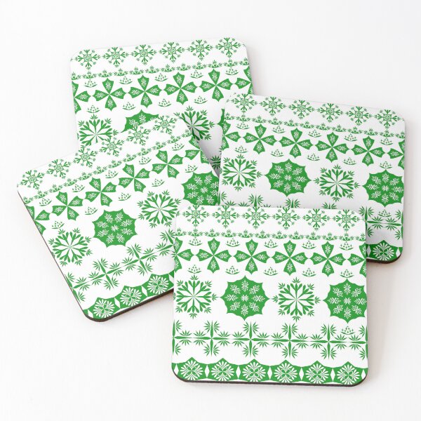 Item preview, Modern Traditional Green Floral Border Pattern with Decorative Geometric Ornament designed and sold by Ei-Ei.