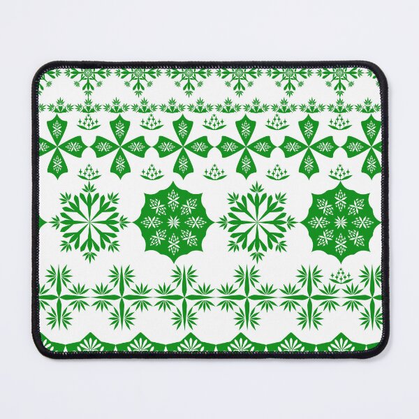 Item preview, Modern Traditional Green Floral Border Pattern with Decorative Geometric Ornament designed and sold by Ei-Ei.