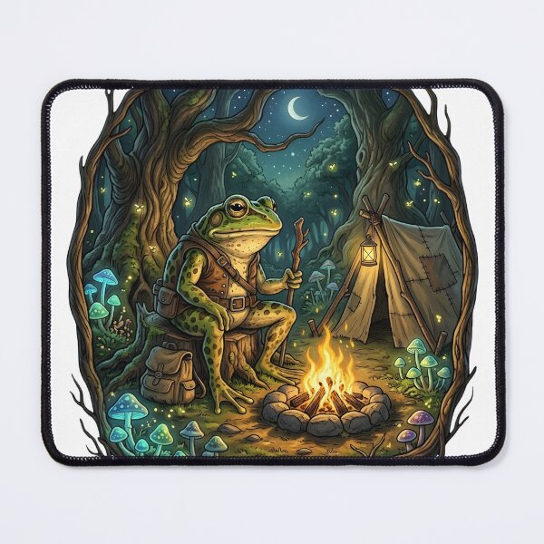 Item preview, Happy Camper Frog Shirt – Funny Cute Frog Campfire Camping Outdoor Forest Adventure Design designed and sold by The Design Trendz.