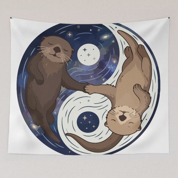 Item preview, Celestial Sea Otters Starry Night Yin Yang Water designed and sold by Arc2020.