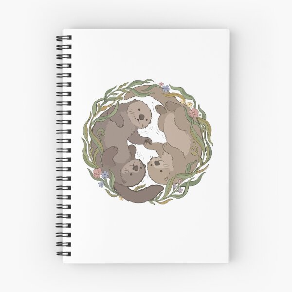 Item preview, Botanical Sea Otters Kelp Floral Wreath Circle designed and sold by Arc2020.