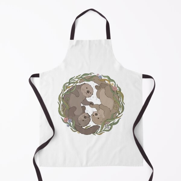 Item preview, Botanical Sea Otters Kelp Floral Wreath Circle designed and sold by Arc2020.