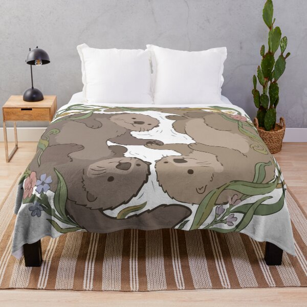 Item preview, Botanical Sea Otters Kelp Floral Wreath Circle designed and sold by Arc2020.