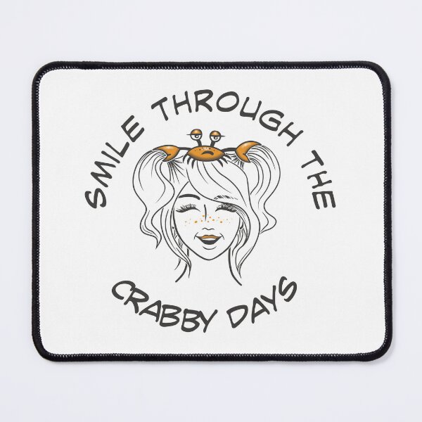 Item preview, Smile Through the Crabby Days | Cute Crab Girl Illustration Gift designed and sold by Samaya-.
