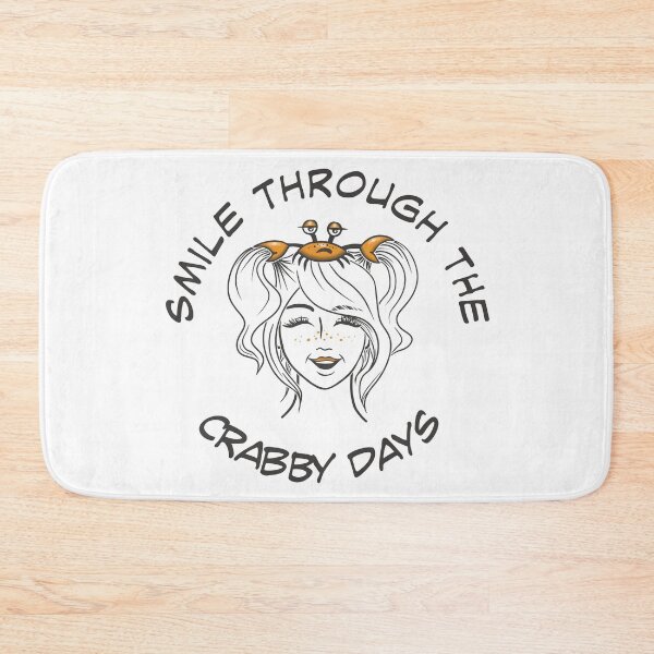 Item preview, Smile Through the Crabby Days | Cute Crab Girl Illustration Gift designed and sold by Samaya-.