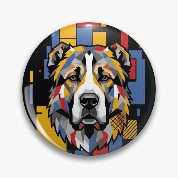 Item preview, Funny Central Asian Shepherd Colorful Blocks Geometric Art Mom Dad Kids designed and sold by FurryHavenPH.