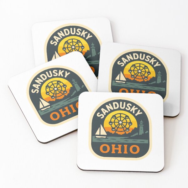 Item preview, Sandusky Ohio Sunset – Lake Erie Travel Art designed and sold by Retro Kingdom Boutique.