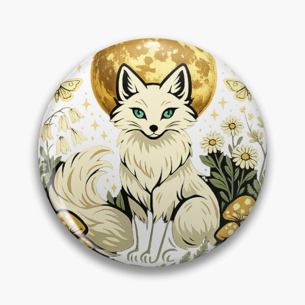 Item preview,     Mystic White Fox Moon – Celestial Forest Art  designed and sold by Flokibtq.