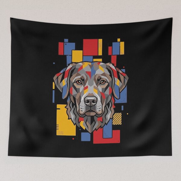 Item preview, Funny Chesapeake Bay Retriever Colorful Blocks Geometric Art Mom Dad Kids designed and sold by FurryHavenPH.