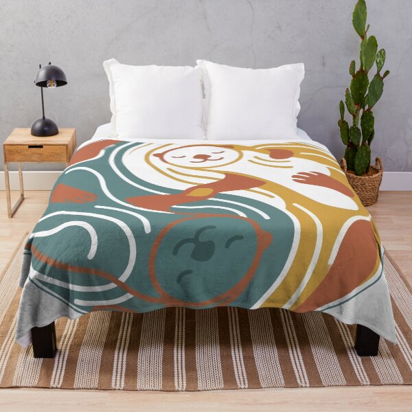 Item preview, Boho Minimalist Sea Otters Yin Yang Water Flow designed and sold by Arc2020.