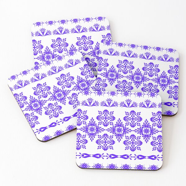 Item preview, Purple Ethnic Decorative Border Collection with Floral Geometric Line Art designed and sold by Ei-Ei.
