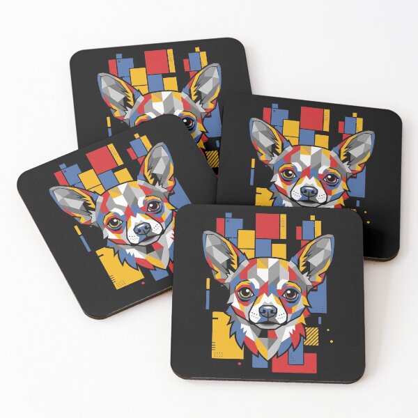 Item preview, Funny Chihuahua Colorful Blocks Geometric Art Mom Dad Kids designed and sold by FurryHavenPH.
